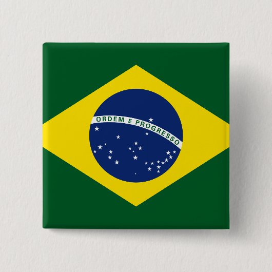 Brasilien-Flagge Button (Vorderseite)