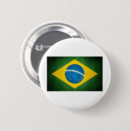 Brasilien-Flagge Button (Vorne & Hinten)