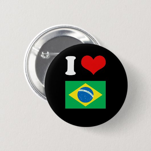 Brasilien-Flagge Button (Vorne & Hinten)