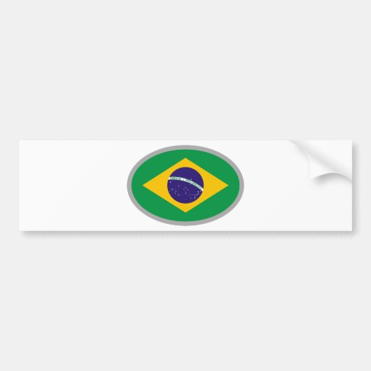 Brasilien-Flagge - cooler Entwurf! Autoaufkleber (Vorne)