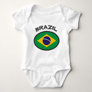 Brasilien-Flagge - cooler Entwurf! Baby Strampler