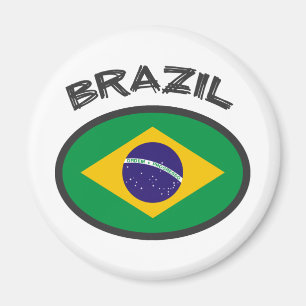 Brasilien-Flagge - cooler Entwurf! Magnet