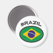 Brasilien Flagge - Cooles Design! Magnet (Vorderseite/Rückseite)