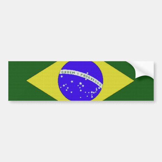 Brasilien-Flagge deckte Autoaufkleber mit Ziegeln (Vorne)