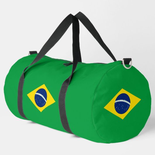 Brasilien-Flagge Duffle Bag (Linke Ecke)