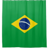 Brasilien-Flagge Duschvorhang (Vorderseite)