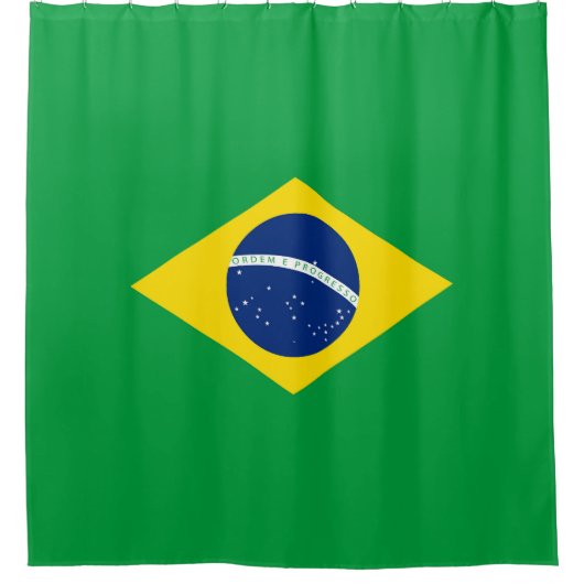 Brasilien-Flagge Duschvorhang (Vorderseite)