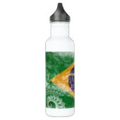 Brasilien-Flagge Edelstahlflasche (Links)