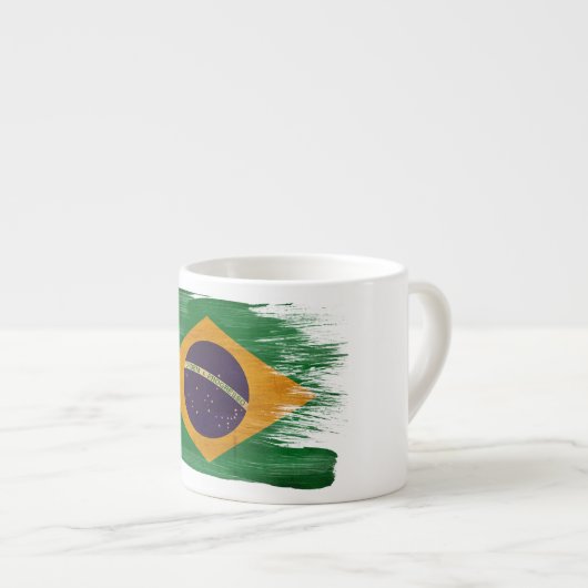 Brasilien-Flagge Espressotasse (Vorderseite Rechts)