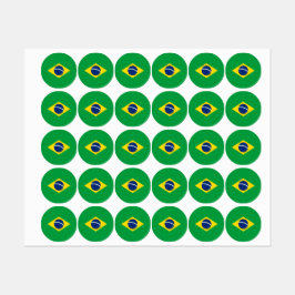 Brasilien-Flagge Etiketten