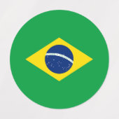 Brasilien-Flagge Etiketten (Design 1)