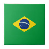 Brasilien-Flagge Fliese (Vorderseite)