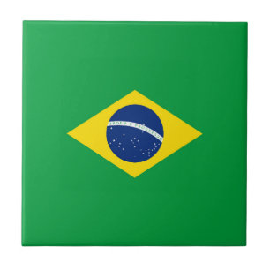 Brasilien-Flagge Fliese
