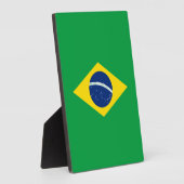 Brasilien-Flagge Fotoplatte (Seite)