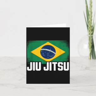 Brasilien-Flagge für brasilianische Jiu Jitsu-Fans Karte