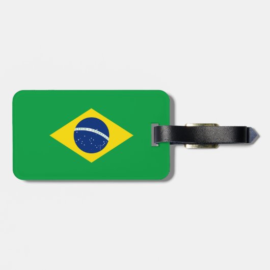 Brasilien-Flagge Gepäckanhänger (Rückseite horizontal)