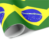 Brasilien-Flagge Geschenkpapier (Rolleneckpunkt)
