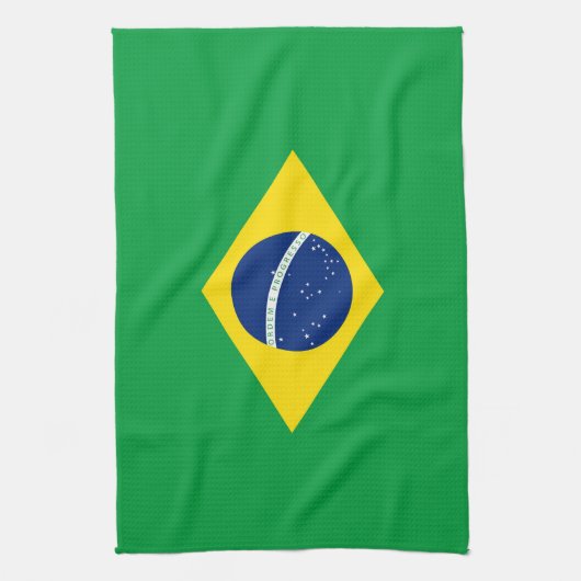 Brasilien-Flagge Geschirrtuch (Vertikal)