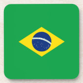Brasilien-Flagge Getränkeuntersetzer (Vorderseite)