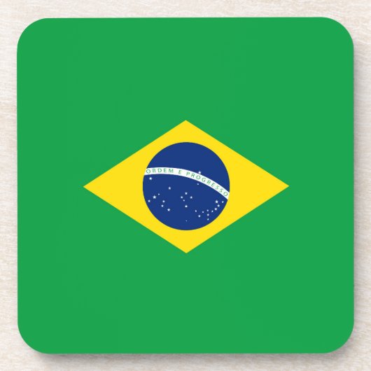 Brasilien-Flagge Getränkeuntersetzer (Vorderseite)