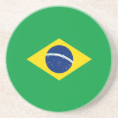 Brasilien-Flagge Getränkeuntersetzer (Vorne)