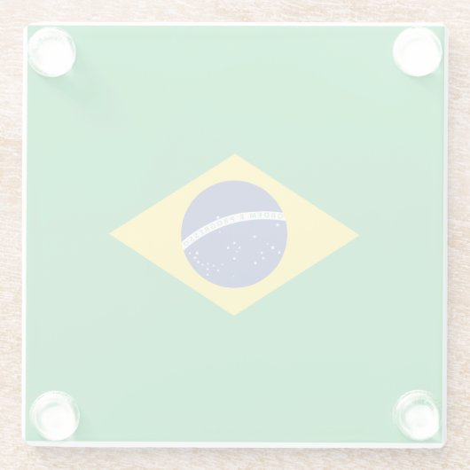 Brasilien-Flagge Glasuntersetzer (Rückseite)