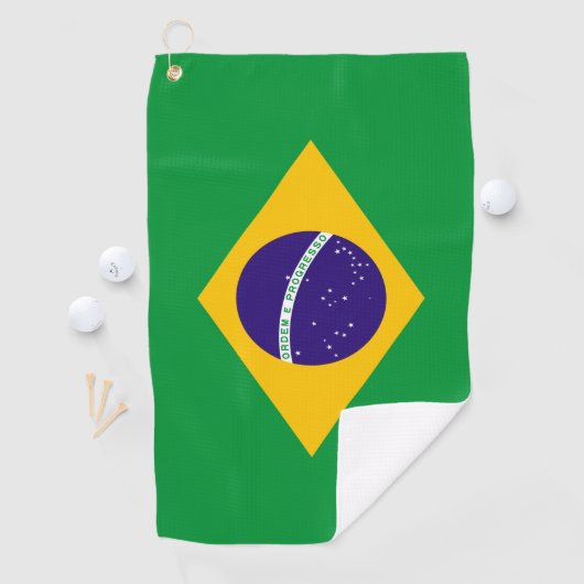 Brasilien-Flagge Golfhandtuch (Insitu)