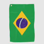 Brasilien-Flagge Golfhandtuch (Vorderseite)