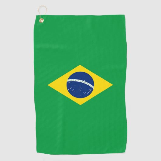 Brasilien-Flagge Golfhandtuch (Vorderseite)