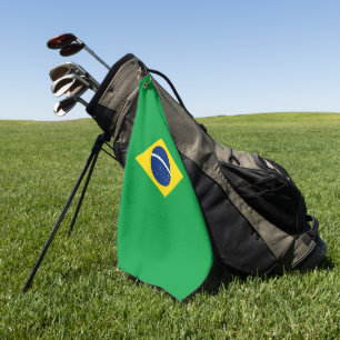 Brasilien-Flagge Golfhandtuch