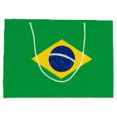 Brasilien-Flagge Große Geschenktüte (Rückseite)