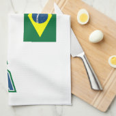 Brasilien + Flagge Handtuch (Viertel Falte)