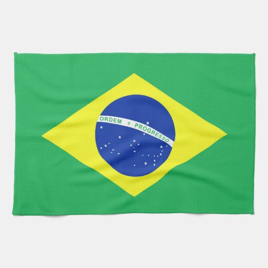 Brasilien-Flagge Handtuch (Horizontal)