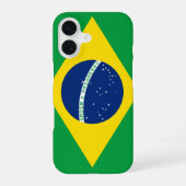 Brasilien-Flagge iPhone 16 Hülle (Rückseite)