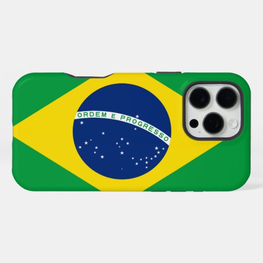 Brasilien-Flagge iPhone Hülle (Rückseite (Horizontal))