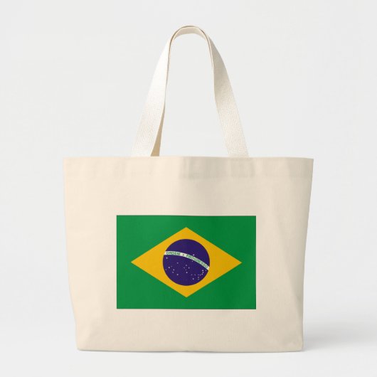 Brasilien-Flagge Jumbo Stoffbeutel (Vorne)