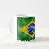 Brasilien-Flagge Kaffeetasse (Vorderseite Links)