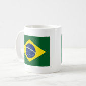 Brasilien-Flagge Kaffeetasse (Vorderseite Links)