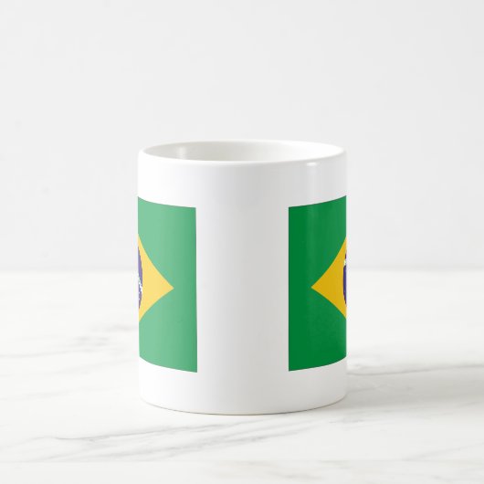 Brasilien-Flagge Kaffeetasse (Mittel)