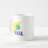 Brasilien-Flagge Kaffeetasse (Vorderseite Links)