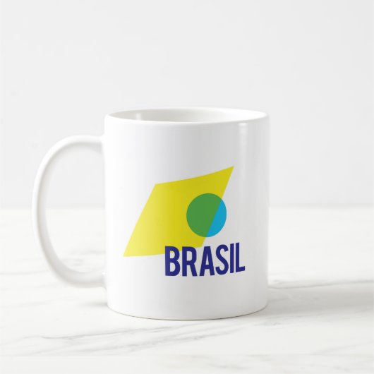 Brasilien-Flagge Kaffeetasse (Links)