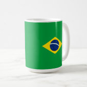 Brasilien-Flagge Kaffeetasse (VorderseiteRechts)