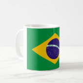 Brasilien-Flagge Kaffeetasse (Vorderseite Links)