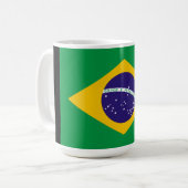 Brasilien-Flagge-Kaffeetasse Kaffeetasse (Vorderseite Links)