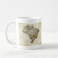 Brasilien-Flagge + Karten-Tasse