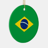 Brasilien-Flagge Keramik Ornament (Rechts)