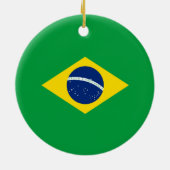 Brasilien-Flagge Keramik Ornament (Hinten)