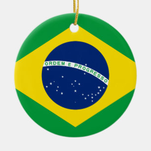 Brasilien-Flagge Keramik Ornament