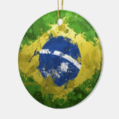 Brasilien-Flagge- Keramik Ornament (Links)