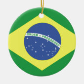 Brasilien-Flagge Keramikornament (Vorne)